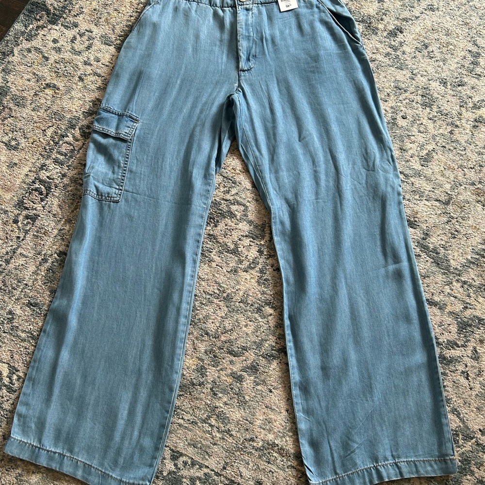 Super Soft Wide Leg Jean Cargo Pant